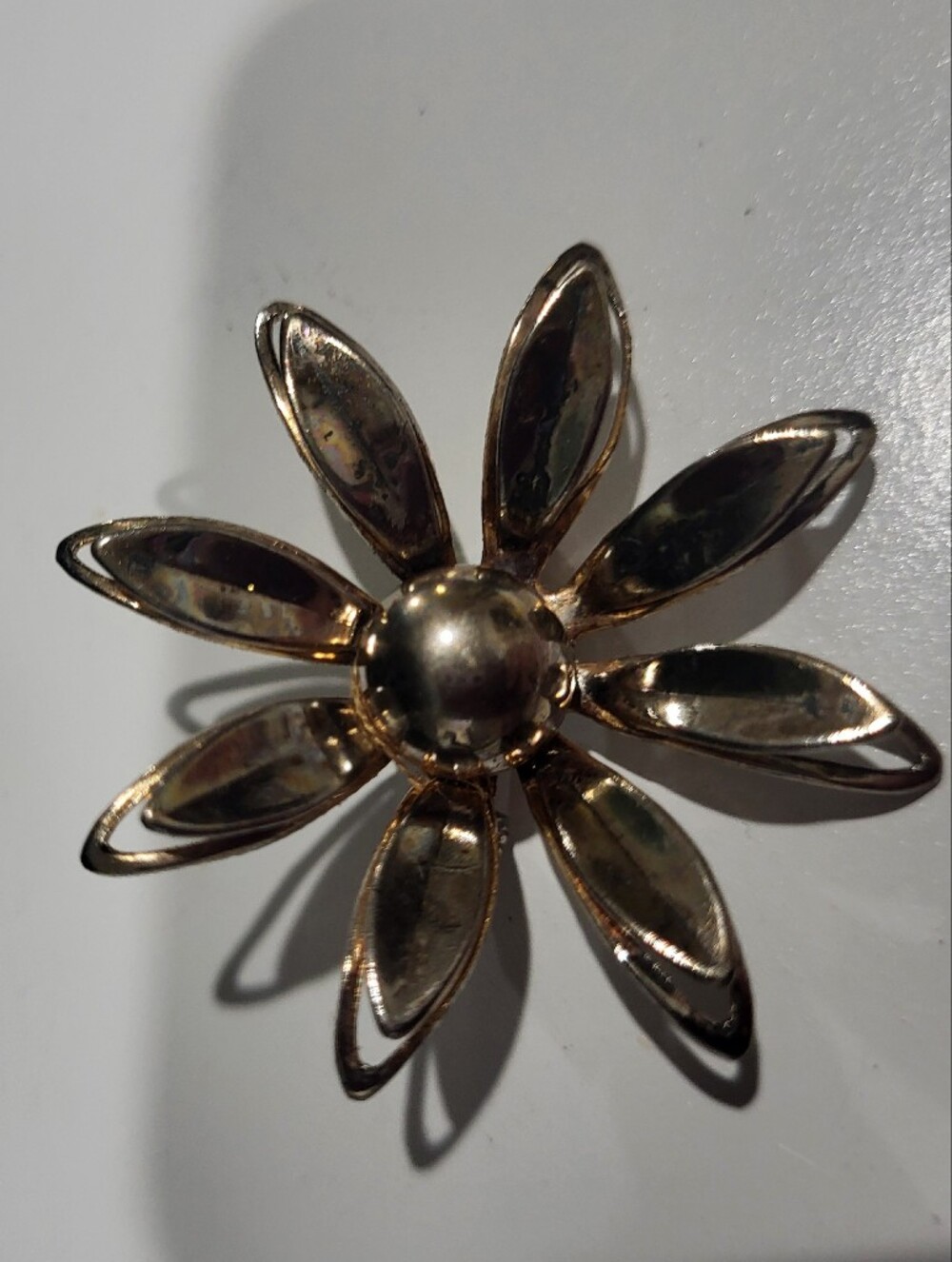 Rare Vintage Silver Daisy Flower Brooch - Womens Jewelry